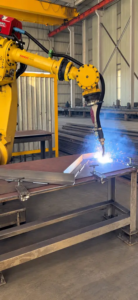 Robotic welding services for heavy steel work