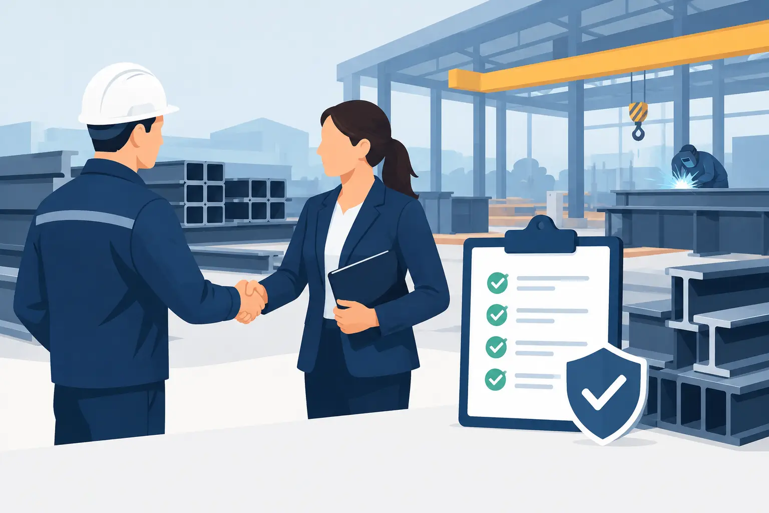 Supplier qualification for heavy steel fabrication